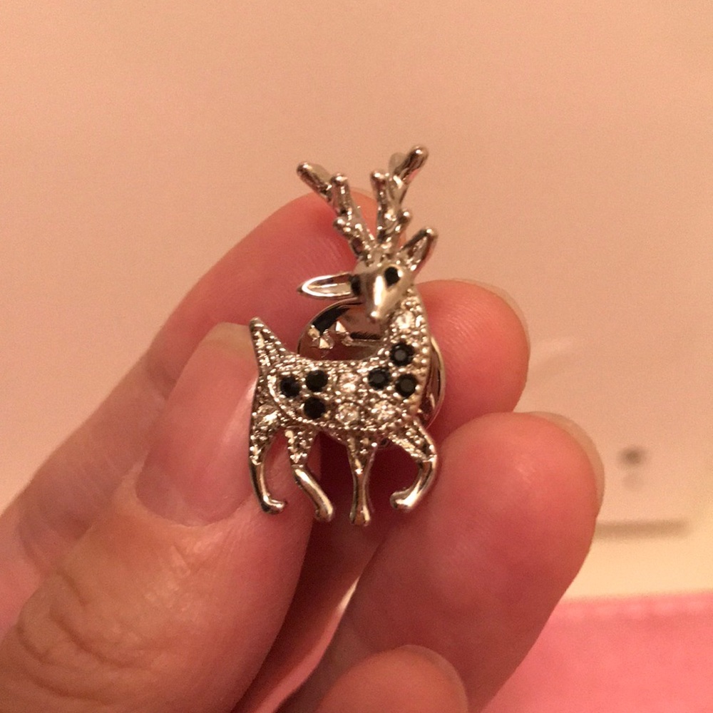 Pierre Cardin deer diamond pin.